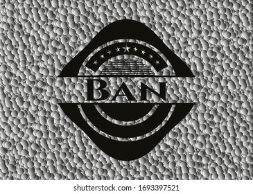 Prohibir la insignia oscura con fondo de burbujas. Ilustración vectorial. Detallado.