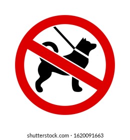 Ban dog sign – stock vector