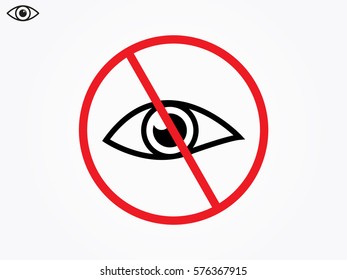 ban Eye icon, vector illustration eps10