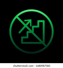 ban goes up nolan icon. Simple thin line, outline vector of Ban icons for ui and ux, website or mobile application