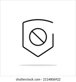 Verbotssymbol, flache minimalistische Designs10
