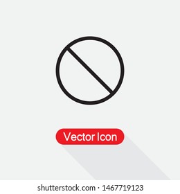 Ban Icon, Prohibition Icon, Forbidden Icon Vector Illustration Eps10