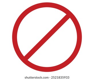 Ban icon symbol vector isolated on white background 
