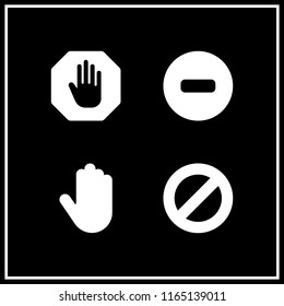 ban icon. This set with no entry and stop vector icons for mobile and web