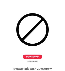 Ban icon vector. Forbidden sign