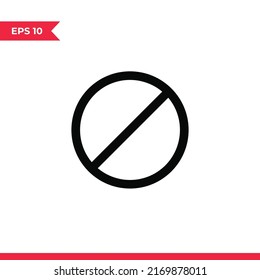 Ban icon vector. Forbidden sign