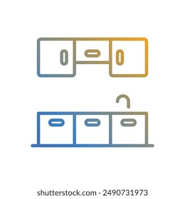 Ban icons set vector stock illustration