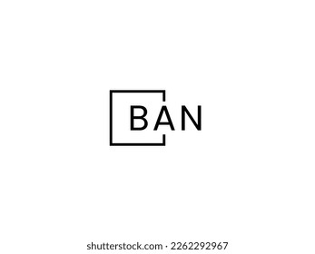 BAN Letter Initial Logo Design Vector Illustration