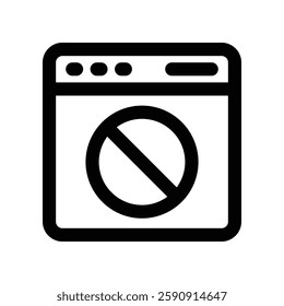 ban line icon. vector icon for your website, mobile, presentation, and logo design.