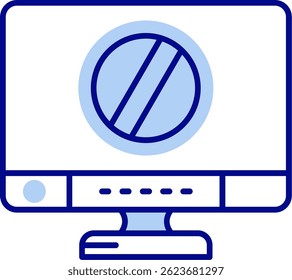 Diseño de icono de Vector de línea Ban