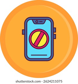 Diseño de icono de Vector de línea Ban