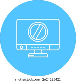 Diseño de icono de Vector de línea Ban