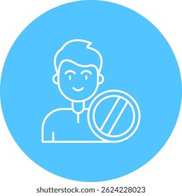 Diseño de icono de Vector de línea Ban