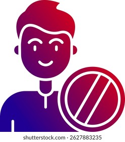 Diseño de icono de Vector de línea Ban