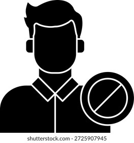 Diseño de icono de Vector de línea Ban