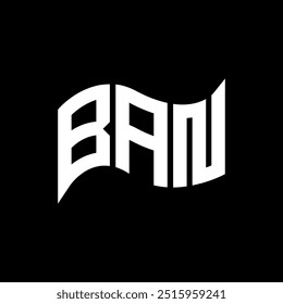 Diseño del logotipo de BAN, logotipo simple y moderno de BAN. Diseño de alfabeto lujoso BAN  