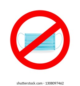 
Ban mask from infection. Vector illustration on isolated background