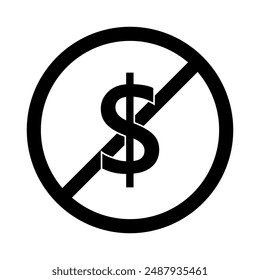 Ban money icon illustrated in vector