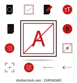 ban no text icon. text editor icons universal set for web and mobile