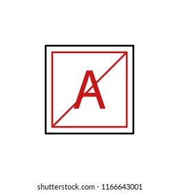 ban no text icon. Element of text editor sign icon. Premium quality graphic design icon. Signs and symbols collection icon for websites, web design, mobile app