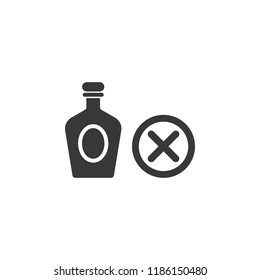 ban on alcohol at airport icon. Element of airport icon. Premium quality graphic design icon. Signs and symbols collection icon for websites, web design, mobile app  on white background