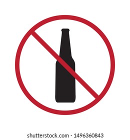 ban on alcohol on a white background. vector illustration.