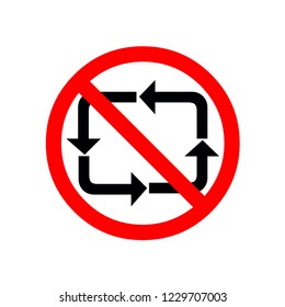 Ban on the circular movement
