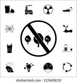 ban on cutting down trees icon. Ecology icons universal set for web and mobile
