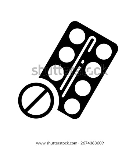 Ban on doping drugs - vector icon