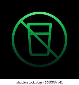 ban on drinking nolan icon. Simple thin line, outline vector of Ban icons for ui and ux, website or mobile application