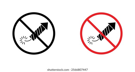 Ban on fireworks signssign vector pack for apps and web UI designs