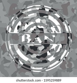 Ban on grey camouflaged pattern