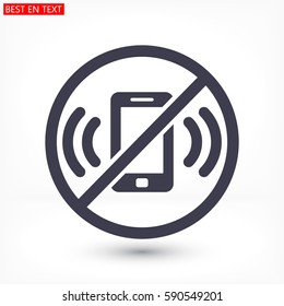 A ban on the phone  icon