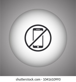 a ban on the phone icon vector