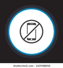 a ban on the phone icon vector . Lorem Ipsum Illustration design