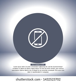 a ban on the phone icon vector . Lorem Ipsum Illustration design
