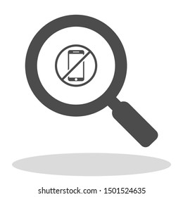 a ban on the phone icon vector . Lorem Ipsum Illustration design