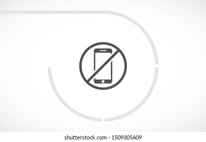 a ban on the phone icon vector . Lorem Ipsum Illustration design