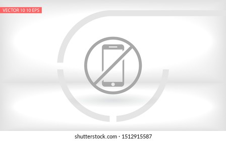 a ban on the phone icon vector . Lorem Ipsum Illustration design