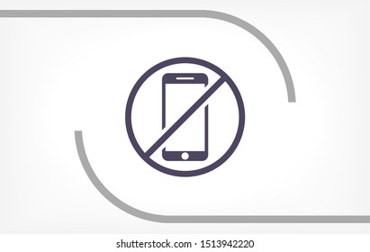 a ban on the phone icon vector . Lorem Ipsum Illustration design