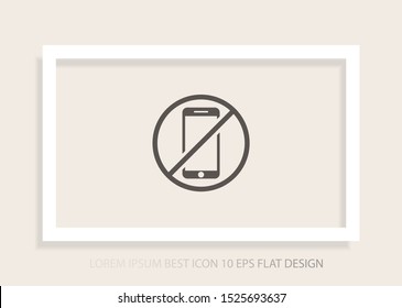 a ban on the phone icon vector . Lorem Ipsum Illustration design