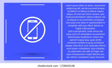 a ban on the phone icon vector . Lorem Ipsum Illustration design