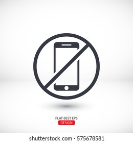 a ban on the phone icon vector