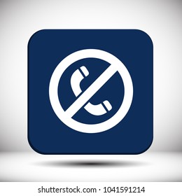 A ban on the phone  vector icon 