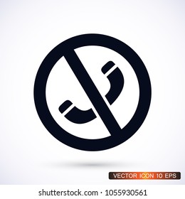 A ban on the phone  vector icon 