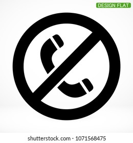 A ban on the phone  vector icon 