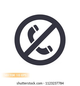 A ban on the phone  vector icon 