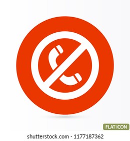 A ban on the phone  vector icon 