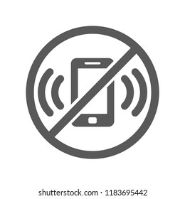 A ban on the phone  vector icon 