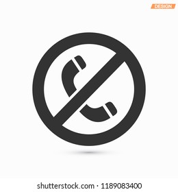 A ban on the phone  vector icon 